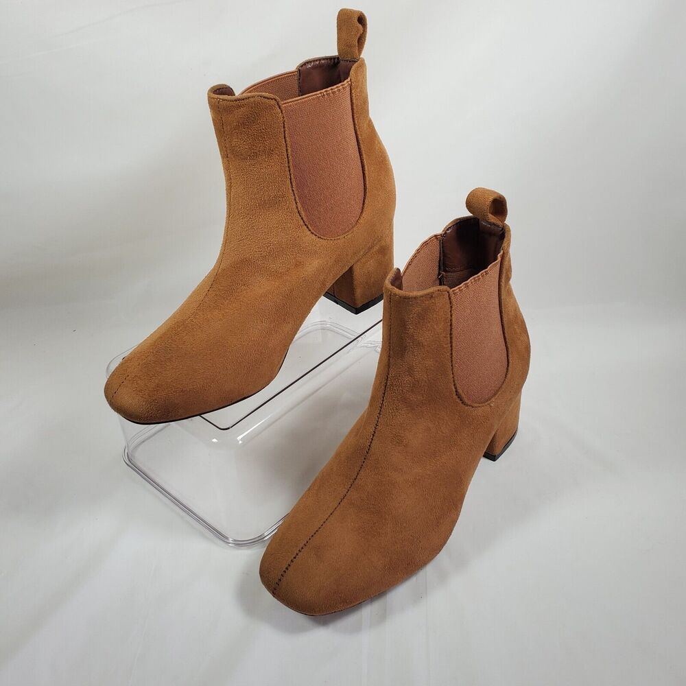 Cape Robbin Evita Brown Suede Ankle Boots Booties Size 6